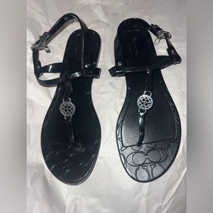 Black Coach Sandals